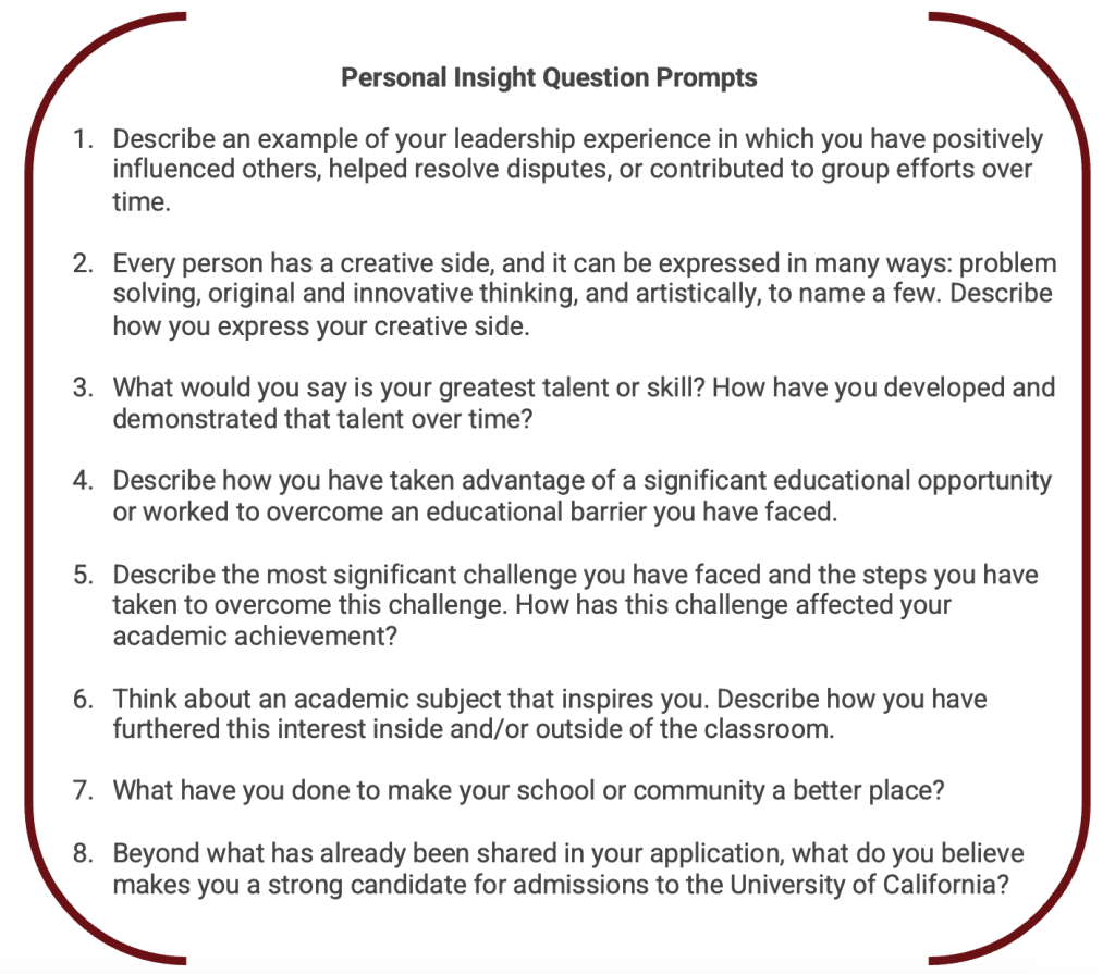 The UC Application - Expert Admissions